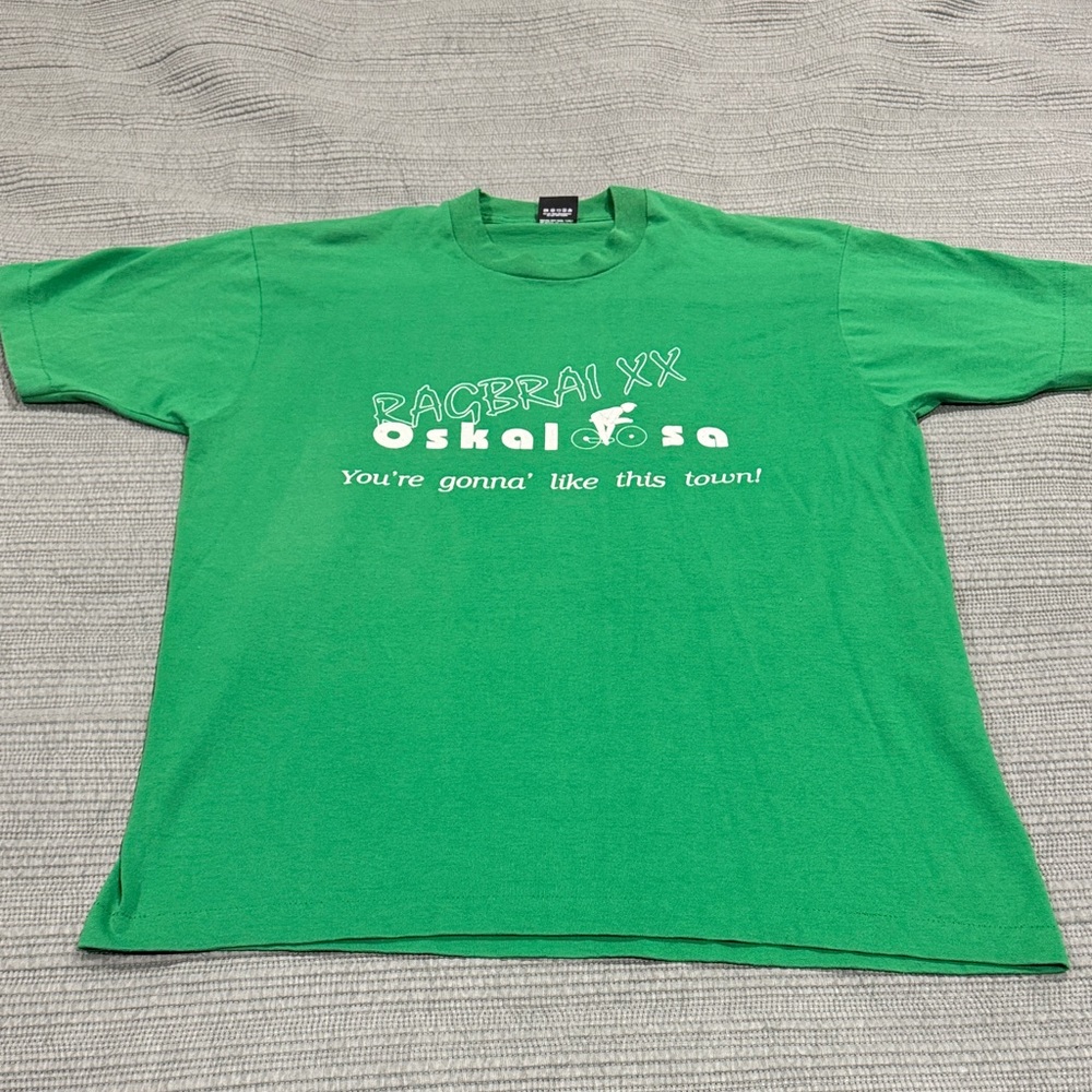 RAGBRAI XX T-Shirt size XL Vintage Green
